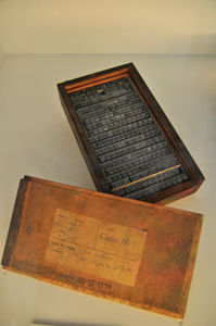 Imprenta Municipal, Caja de modelos del tipo Litho Antigua, redonda, cuerpo 24, procedente de la fundicin tipogrfica Bauer