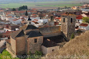 Fuentiduea de Tajo, Iglesia de San Andrs Apstol vista desde el Castillo
