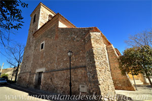 Fuentiduea de Tajo, Fachada Oeste y torre de la iglesia