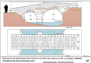 Horcajo de la Sierra - Aoslos, Proyecto de reconstruccin del Puente Antiguo
