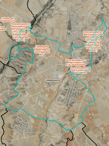 Valdeavero. Captura de Nomecalles con las vías pecuarias de Valdeavero Valdeavero. Captura de Nomecalles con las vías pecuarias de Valdeavero