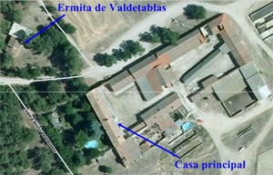 Villanueva de Perales, Captura de pantalla tomada de Nomecalles con vista aérea de la Finca de Valdetablas Villanueva de Perales, Captura de pantalla tomada de Nomecalles con vista aérea de la Finca de Valdetablas