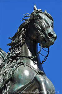 Madrid, Felipe IV, Detalle de la Estatua ecuestre de Felipe IV