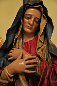 Basílica Pontificia de San Miguel, Busto de la Virgen Dolorosa en la Sacristía