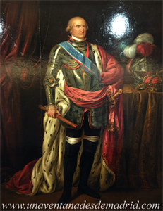 Madrid, Carlos IV con armadura, retrato de Antonio Carnicero, de 1789. Museo de Historia de Madrid