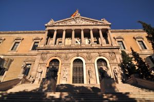Madrid, Biblioteca Nacional, entrada principal