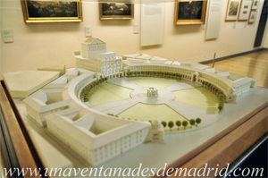 Madrid, Maqueta de la Plaza de Oriente conforme al diseño, de alrededor del año 1832, realizó Isidro González Velázquez. Museo de Historia de Madrid Madrid, Maqueta de la Plaza de Oriente conforme al diseño, de alrededor del año 1832, realizó Isidro González Velázquez. Museo de Historia de Madrid