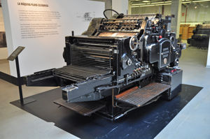 Imprenta Municipal, Mquina plano-cilindrica Heidelberg Cylinder 50 x 70 de 1958