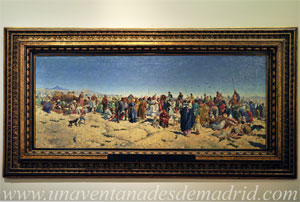 Museo Arqueolgico Nacional, Llegada a Dizful (Irn) del gobernador de Loristn y Arabistn y del Vicecnsul de Espaa Adolfo Rivadeneyra (Valparaso, Chile, 1841-Madrid, 1882). El cuadro, de 1877, es un encargo realizado por Rivadeneyra al pintor Jos Pellicer Fe