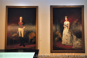 Museo de Historia de Madrid, Retratos del rey Alfonso XII (1876) y la reina María de las Mercedes (1878), de Dióscoro de la Puebla y Eduardo Balaca y Canseco, respectivamente