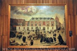 Museo de Historia de Madrid, “Milagro de la Virgen de Atocha en las obras de construcción de la Casa de la Villa”, obra anónima del último cuarto del siglo XVII Museo de Historia de Madrid, “Milagro de la Virgen de Atocha en las obras de construcción de la Casa de la Villa”, obra anónima del último cuarto del siglo XVII