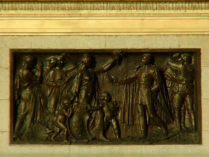 Monumento a Alfonso XII en El Retiro, Relieve La Paz