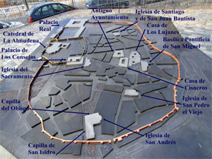 Murallas, Cercas y Puertas de Madrid, Maqueta de las murallas árabe y cristiana de Madrid