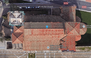 Captura de Google Maps de las cubiertas de la baslica