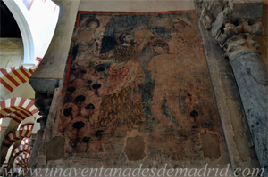 Fresco del siglo XIV representando el Bautismo de Jess