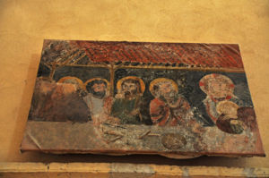 Lienzo con restos de la representación de la Santa Cena de la Iglesia de la Vera Cruz