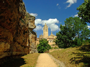 Segovia, Torre de la Catedral desde el Valle del Clamores
