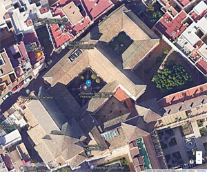 Sevilla, Captura de Google Maps con el antiguo Convento de Padres Terceros