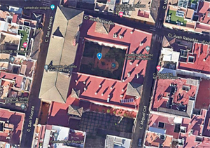 Sevilla, Captura de Google Maps con el antiguo Convento de Santa Mara la Real, hoy Convento de Santo Toms