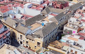 Sevilla, Captura de Google Maps del Hospital del Pozo Santo